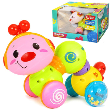 CaterCrawl | Diversión de juego luminosa - Juguete de oruga que se arrastra para niños pequeños, interactivo y educativo